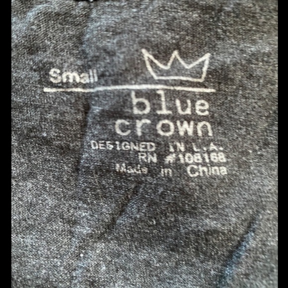 Men's Tank Top Red/Gray Small (Blue Crown) - Picture 3 of 3